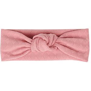 UIFLQXX Infant Care Head Bands Baby Solid Knotted Hairband Kids Toddler Headwear Accessories Headband Girl Bows Turban Headbands (G, One Size)