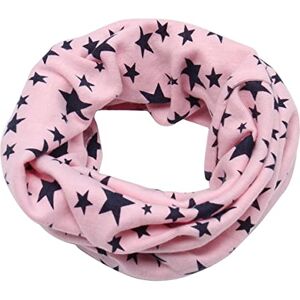 Samheng Cotton Neck Warmer for Toddler, Pink Soft Star Scarf Snood Hat Bandana Collar for Kids Boys Girls Autumn Winter