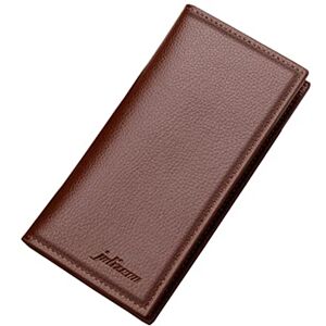 Shffuw Wallet for Cards Fashion ID Long Wallet Solid Color Men Open Purse Multiple Card Slots Clutch Bag Girls Wallets for Teen Girls (Brown, One Size)