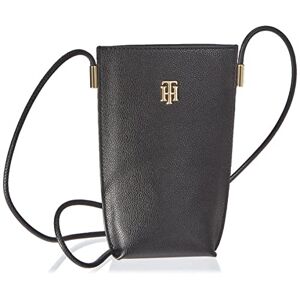Tommy Hilfiger Women's New Casual Phone Wallet Bi-Fold, Black, One Size
