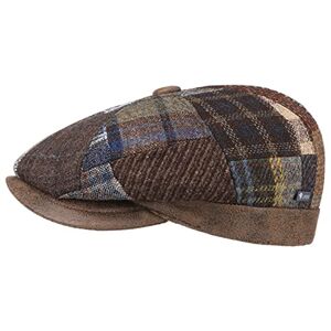 Lipodo City Bic Patchwork Flat Cap Men - Made in Italy Ivy hat Wool Winter with Peak, Lining, Peak Autumn-Winter - 59 cm Mixed Colours