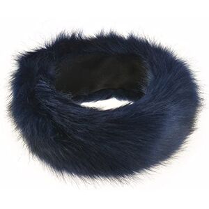 Winter Headband,MoreChioce Faux Fox Fur Headband Winter Earwarmer Headband Faux Fur Ear Warmer Outdoor Warmer Head Wrap for Women,Dark Blue