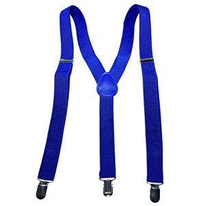COMVIP Heavy Duty Men Braces 3 Buckles Y Back 30 Colors Durable Elastic Adjustable Suspenders Strong Metal Clips