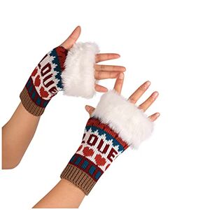 Générique White Silk Arm Gloves Warm Women Winter Soft Keep Fingerless Mittens Warm Girls Gloves Knitted Gloves Football Gloves Size 3
