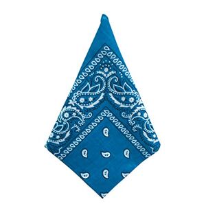 Bestgift Men Head Wrap Bandana Paisley Print Scarf Wristband Turquoise Blue One Size