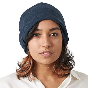 Casualbox CHARM Organic Cotton Slouchy Beanie - Womens Soft Summer Slouch Chemo Hat Navy