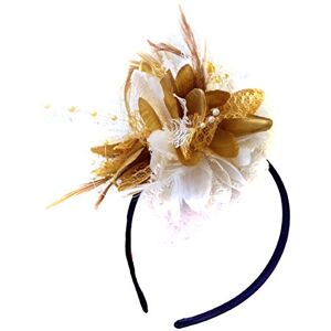 Caprilite Gold and Cream Fascinator on Headband for Ascot Weddings