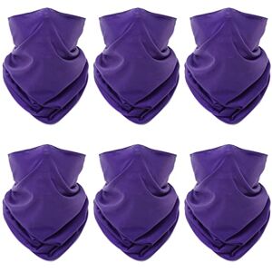 wonderCat LONDON 6 PCS Unisex Neck Warmer, Tube Seamless Multifunctional Balaclavas, Face Cover, Face mask, Cycling mask, Ski Mask, Face Snoods Headwear, Cycling Daily Wear (Purple)