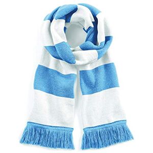 Beechfield Stadium Scarf - Stylish Accessory for Keeping Warm - Sky Blue/White