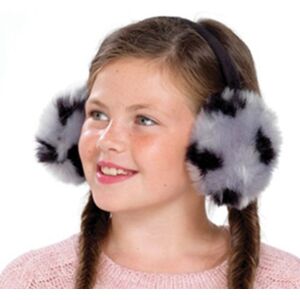 Rjm Girls Fluffy Faux Fur Plush Ear Muffs - Grey