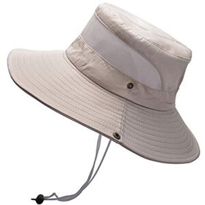 Générique Cap Outdoor Fisherman Breathable Hat Lattice Bucket Foldable Sun Mens Baseball Caps Moving Ears, beige, One size