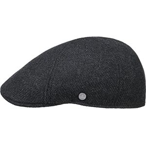 Lierys Mackenzie Flat Cap with Cashmere by Men - Made in The EU Wool Ivy hat Peak, Lining, Lining Autumn-Winter - XL (60-61 cm) Anthracite