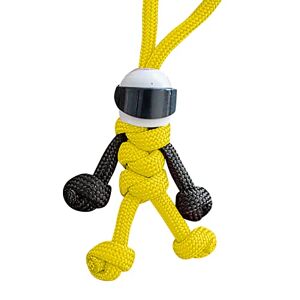 Generic Motorcyclist Minifigure Hanging Chain Umbrella Rope Weaving Keychain Creative Personality Motorcycle Helmet Key Accessories Key Rings with Wallet (E, One Size)