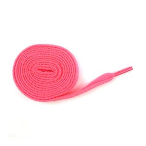 Flat Shoes Laces 9mm Flat Wide Shoe Laces *8 Lengths & 31 Colours* Sneakers Skate Boots Trainers (90cm, Pink (978))
