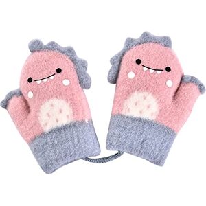 Générique Children's Boys' Gloves Cartoon Gloves for Girls Boys Mittens for Children Winter Baby Gloves Winter Toddler Mittens Snow Toddler Gloves Gloves Work Stylish Man (Pink, 0-2 Years)