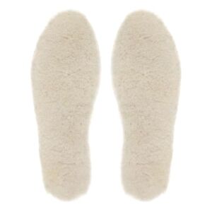 riemot Genuine Sheepskin Insoles for Men Women,Winter Warm Furry Lambswool Insoles,Soft Cosy Fluffy Lamb Shoe Replacment Insole for Snow Boots,Work Boots,Warm Lambswool Insoles Beige EU44（UK10）
