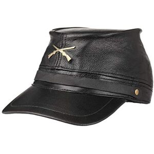 Hatshopping Civil War Leather Cap (One Size - Black)