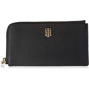 Tommy Hilfiger Women's New Casual Slim Wallet AW0AW13651, Black (Black), OS