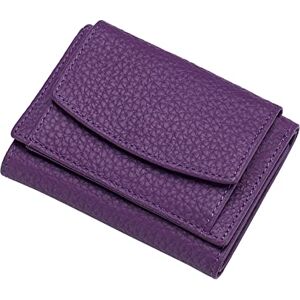 Generic Leather Shield Card Holder Pocket Mini Wallet Small Wallet Women's Leather Purse Wallet Mini Wallet Short Vegan Leather Wallet Women (Purple, One Size)