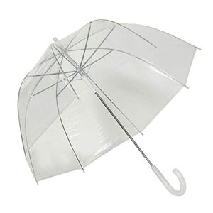 Sanjo Clear Dome Long Umbrella with Matching Tip and Crook Handle, 85 cm