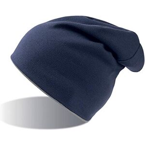 Atlantis Extreme Reversible Jersey Slouch Beanie - Navy/Grey - OS