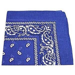 Men's/Women's Bandana Head or Neck Scarves Paisley Pattern 100% Cotton – Royal Blue