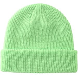 Decentron Classic Men's Warm Winter Hats Thick Knit Cuff Beanie Cap Daily Beanie Hat (Green)