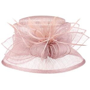 McBURN Mareana Occasion Hat Women - Made in Italy Festive Fascinator Cloche Summer-Winter - One Size oldrose