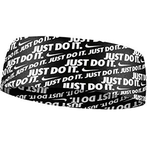 Nike Unisex - Adult Fury Headband 3.0 Forehead BND, Black/White (Printed), One Size