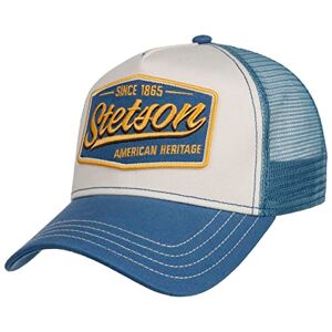 Stetson Since 1865 Vintage Trucker Cap Women/Men - Baseball mesh Snapback, with Peak, Peak Spring-Summer - One Size Blue