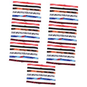 Yardwe 42 Pcs Sports Sweatband Exercise Headband Sports Hair Band Woman Headband Running Headband Men Headband Running Hair Band Yoga Headband Sports Headband Sweat Absorbent Headbands