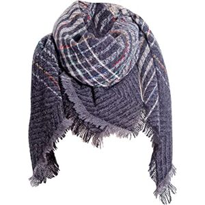 Générique Women Autumn Winter Scarf Tassel Plaid Scarf Warm Soft Large Blanket Wrap Shawl Scarves Scarf Black Man Soft, grey, One size