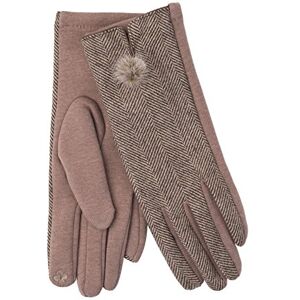 Heritage Traditions Herringbone Pom Pom Boxed Gloves (Camel)