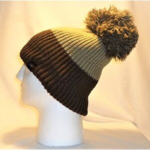 Buyatoday Luxury Fleece Lined Bobble Hat/Beanie (Brown And Light Beige) Available