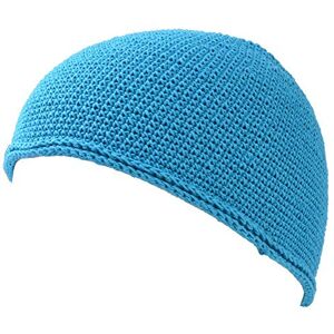 Casualbox CHARM Kufi Hat Mens Beanie - Men Cotton Skull Cap Hand Made 2 Sizes Islam Turquoise M