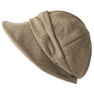 Casualbox CHARM Womens Newsboy Winter Hat - Organic Cotton Bonnet Visor Casquette Chemo Cap Beige