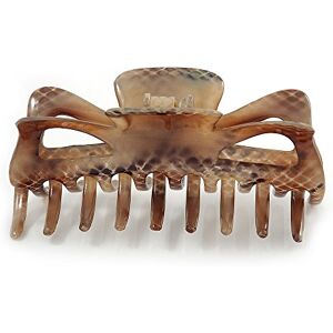 Avalaya Large Snake Print Shiny Acrylic Hair Claw/Clamp (Brown/Beige) - 11.5cm Long