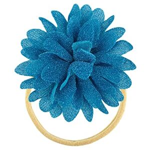 Generic Baby Children's Solid Color Girl Big Flower Soft Headband Handmade Sunflower Nylon Elastic Headband Solid Stretch Flower Baby Headwear Infant Hairband Girls Kids Hair accessories (J, One Size)