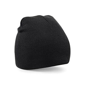 Beechfield Unisex 100% Soft Feel Knitted Beenie Hat-9 Colours Available Baseball Cap, Black, One Size