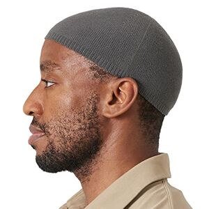 Casualbox CHARM Mens Skull Cap Kufi Beanie - Lightweight Organic Cotton Cool Prayer Chemo Hat Skully Made in Japan Dark Grey