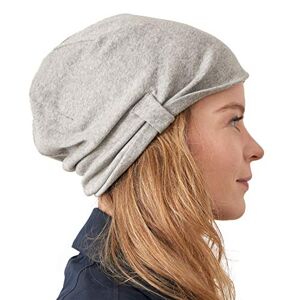 Casualbox CHARM Organic Cotton Slouchy Beanie - Womens Soft Summer Slouch Chemo Hat Light Grey
