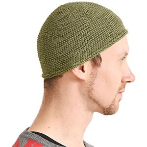 Casualbox CHARM Kufi Hat Mens Beanie - Men Cotton Skull Cap Hand Made 2 Sizes Islam Khaki L