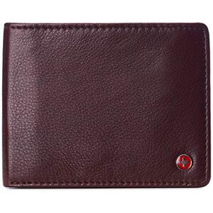 Alpine swiss RFID Connor Passcase Bifold Wallet for Men Leather Comes in a Gift Box Soft Nappa Burgundy