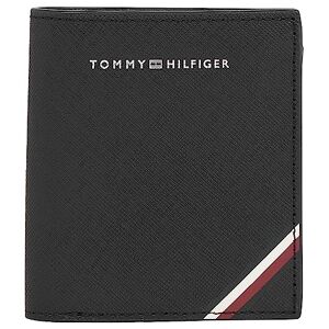 Tommy Hilfiger Men Leather Wallet Central Trifold, Multicolor (Black), One Size