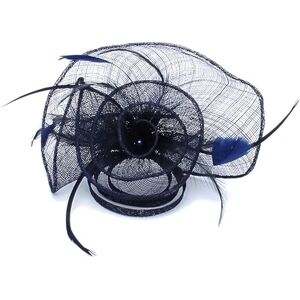 Arranview Jewellery Large navy blue sinamay fascinator on aliceband