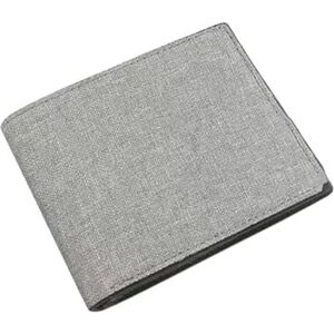 FINDING CASE Canvas Wallet, Sports Wallet Mens with Coin Pouch & RFID Wallet Blocking - Canvas, Eco-Friendly, (Grey)