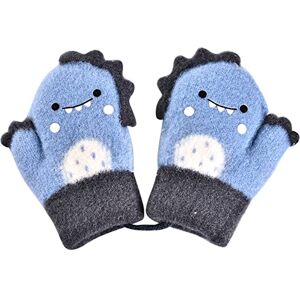 Générique Children's Boys' Cartoon Gloves for Girls, Boys Mittens for Children, Winter Baby, Winter Gloves Toddler Snow Mittens Gloves Work Stylish Men (Blue, 3-4 Years)