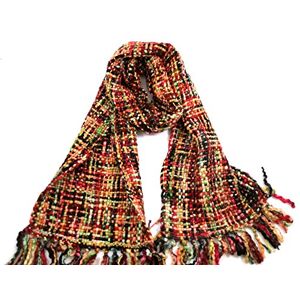 Ladies Winter Scarf - Chunky Tweed Effect – Vibrant and Multi Colour - Large and Warm Shawls Wraps Shrugs Poncho - Hygge Cosy - Gifts Presents for Her (Gold)