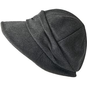 Casualbox CHARM Womens Newsboy Winter Hat - Organic Cotton Bonnet Visor Casquette Chemo Cap Black