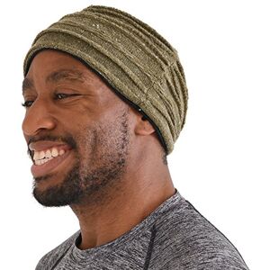 CHARM Casualbox Knit Headband with Organic Cotton Turban Fashion Hair Band Mens Womens Made in Japan Khaki(Size: One Size)